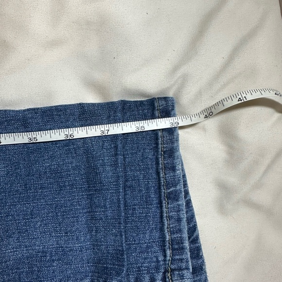 Torrid Blue Ankle Cropped Jeans with Subtle Fading - Picture 3 of 6